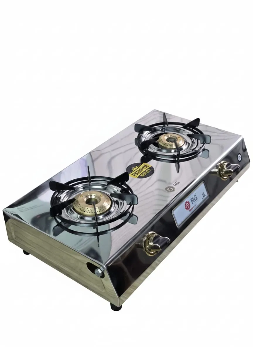 goo　Rock StoveとBrassShieldStoveLの2点 RG Jupiter Stainless Steel 2-Burner Gas Stove | Heavy-Duty Brass